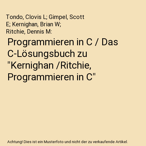 Programmieren das - in, c